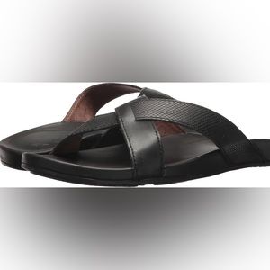 Olukai Pahe'e Women's Leather Cross Strap Sandals Slides